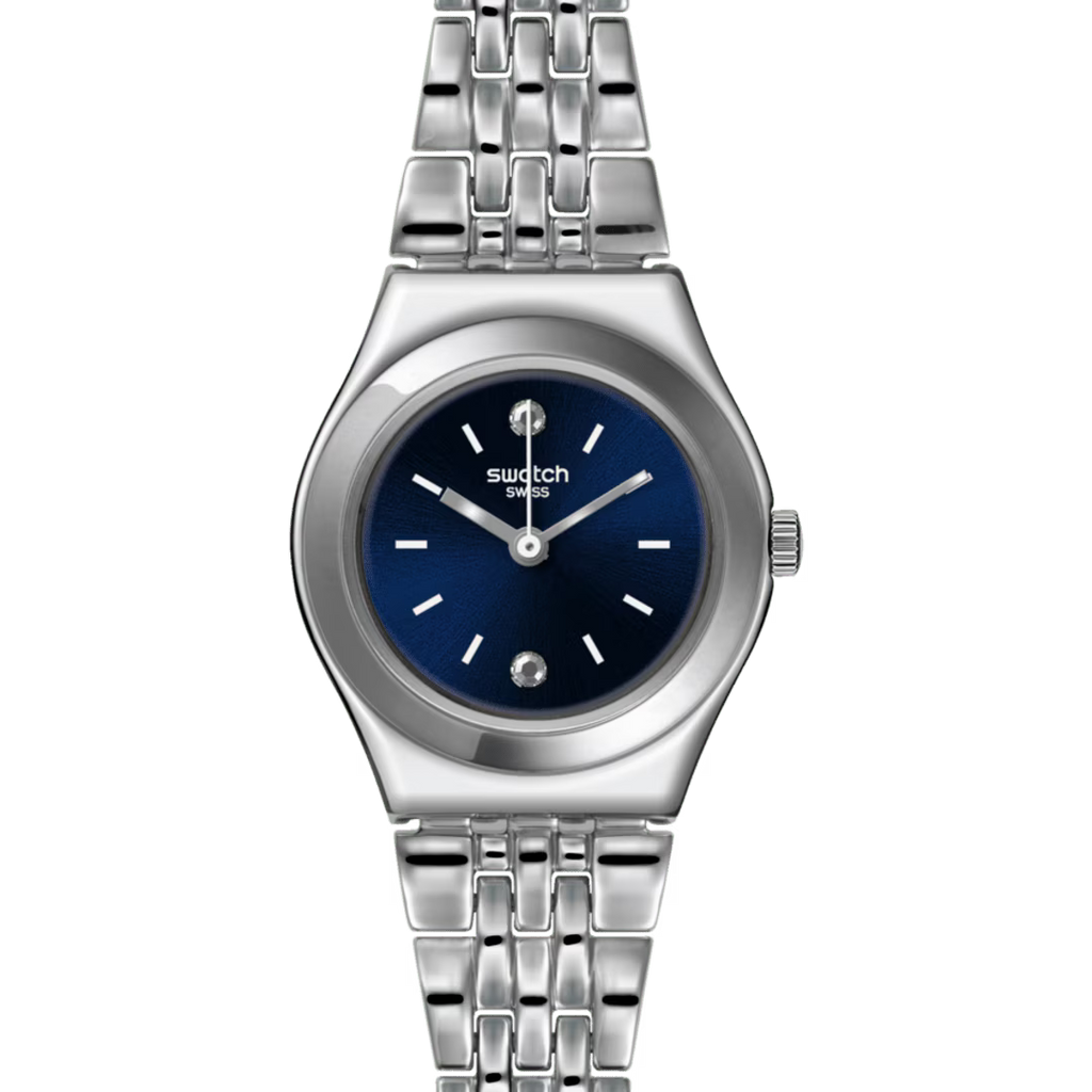 Orologio Swatch Irony Sloane YSS288G – Donna Acciaio Quadrante Blu – dettaglio quadrante