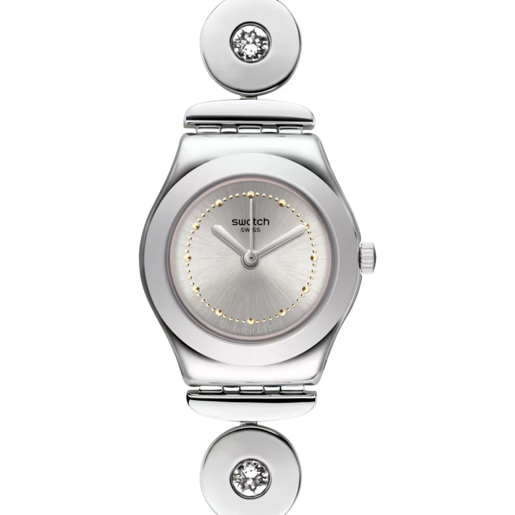 Orologio Swatch Irony Inspirance YSS317G – Donna Acciaio con Strass – dettaglio quadrante