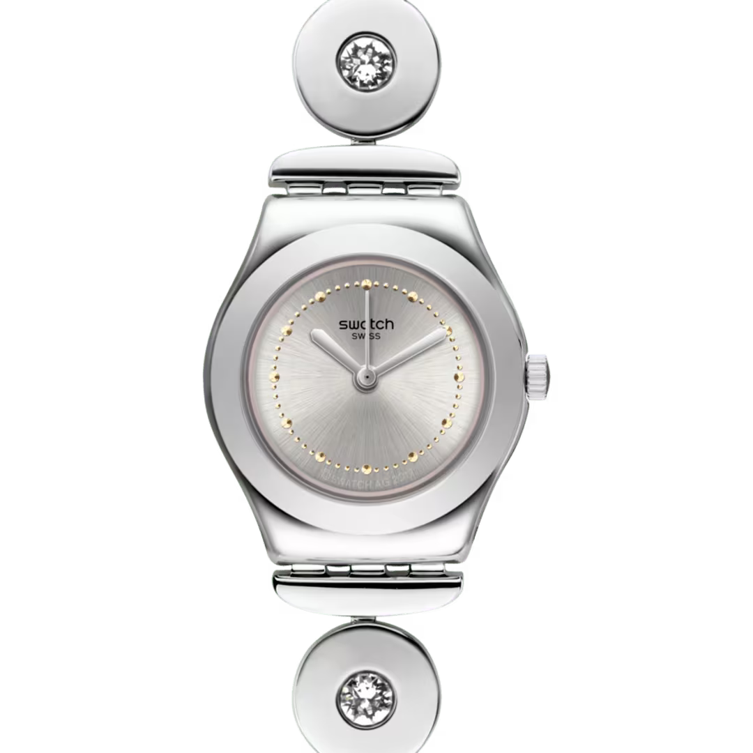 Orologio Swatch Irony Inspirance YSS317G – Donna Acciaio con Strass – dettaglio quadrante