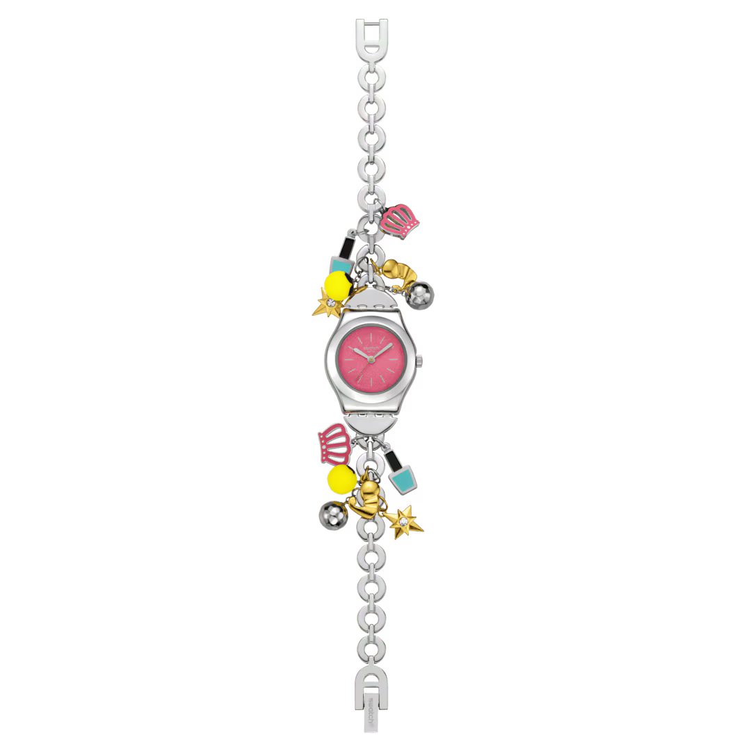 watch YSZ101G The Charm Of Mom – Vista frontale orologio donna Lady quadrante rosa glitter | CICCO Gioielleria