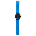 Swatch Irony YVB100 Moments in Blue – Orologio in acciaio blu, vista frontale su sfondo bianco – CICCO Gioielleria
