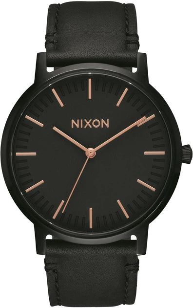 Orologio Nixon Porter Leather A1058-957 All Black Rose Gold – Cicco Gioielleria