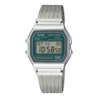 Casio Vintage A158WEM-3EF orologio digitale A158 maglia Milano verde scuro unisex
