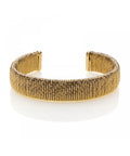 Bracciale UNOAERRE 2005 – Bangle rigido dorato con texture a mesh – CICCO Gioielleria
