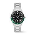DW00100920 - Iconic GMT Link Black Green Ceramic Bezel Silver