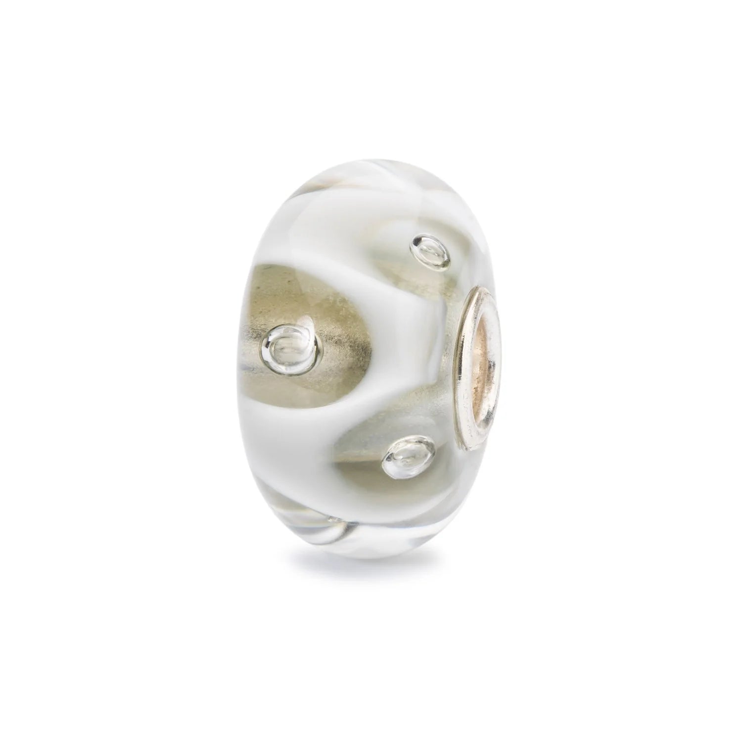 Trollbeads TGLBE-10439 Gocce d'Acqua – Bead in vetro e argento 925 su sfondo neutro