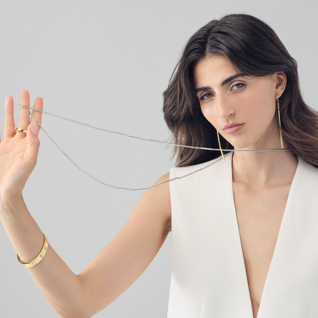 UNOAERRE - 2623 Orecchini Line dorati