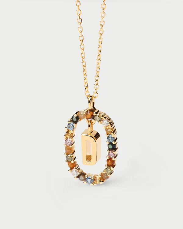 Collana PDPAOLA Lettera CO01-272 - variante lettera [D] su sfondo neutro