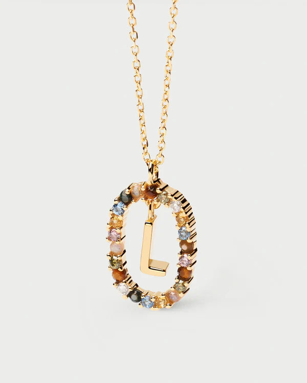 Collana PDPAOLA Lettera CO01-272 - variante lettera [L] su sfondo neutro