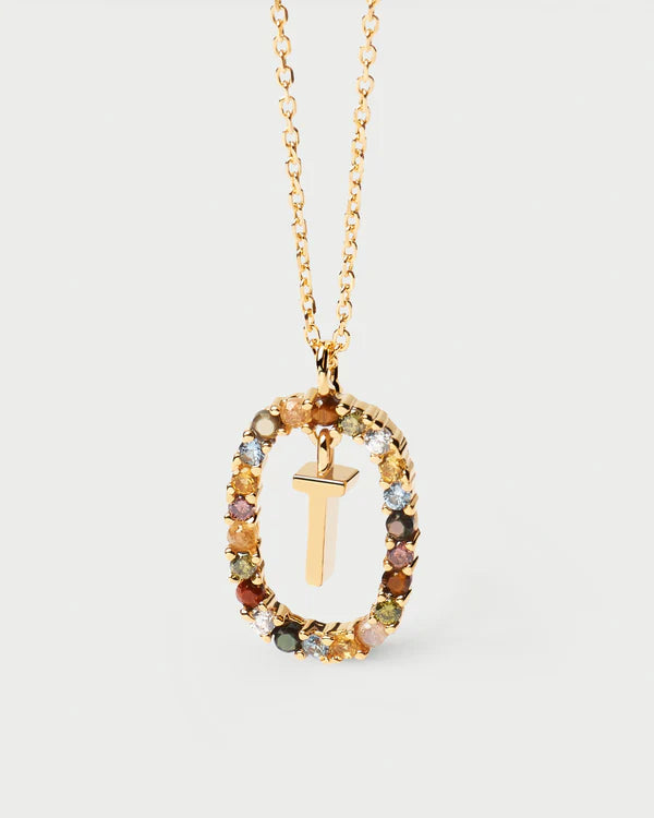 Collana PDPAOLA Lettera CO01-272 - variante lettera [T] su sfondo neutro