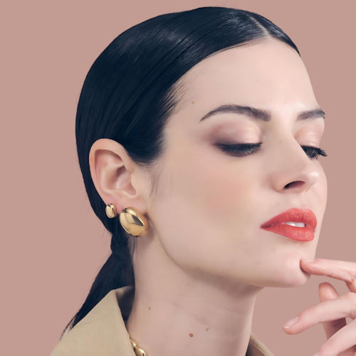 UNOAERRE ARGENTO - 6431 Orecchini in argento dorato maxi Boule