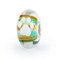 Trollbeads Cammino Fedele TGLBE-20385 – Bead in vetro con impronte di zampa da CICCO Gioielleria