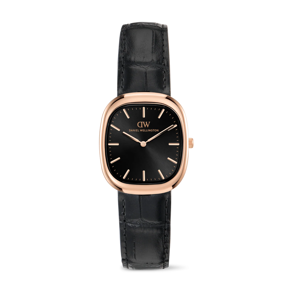 Daniel Wellington Cort DW00100987 – Orologio uomo rose gold quadrante nero cinturino pelle – CICCO Gioielleria