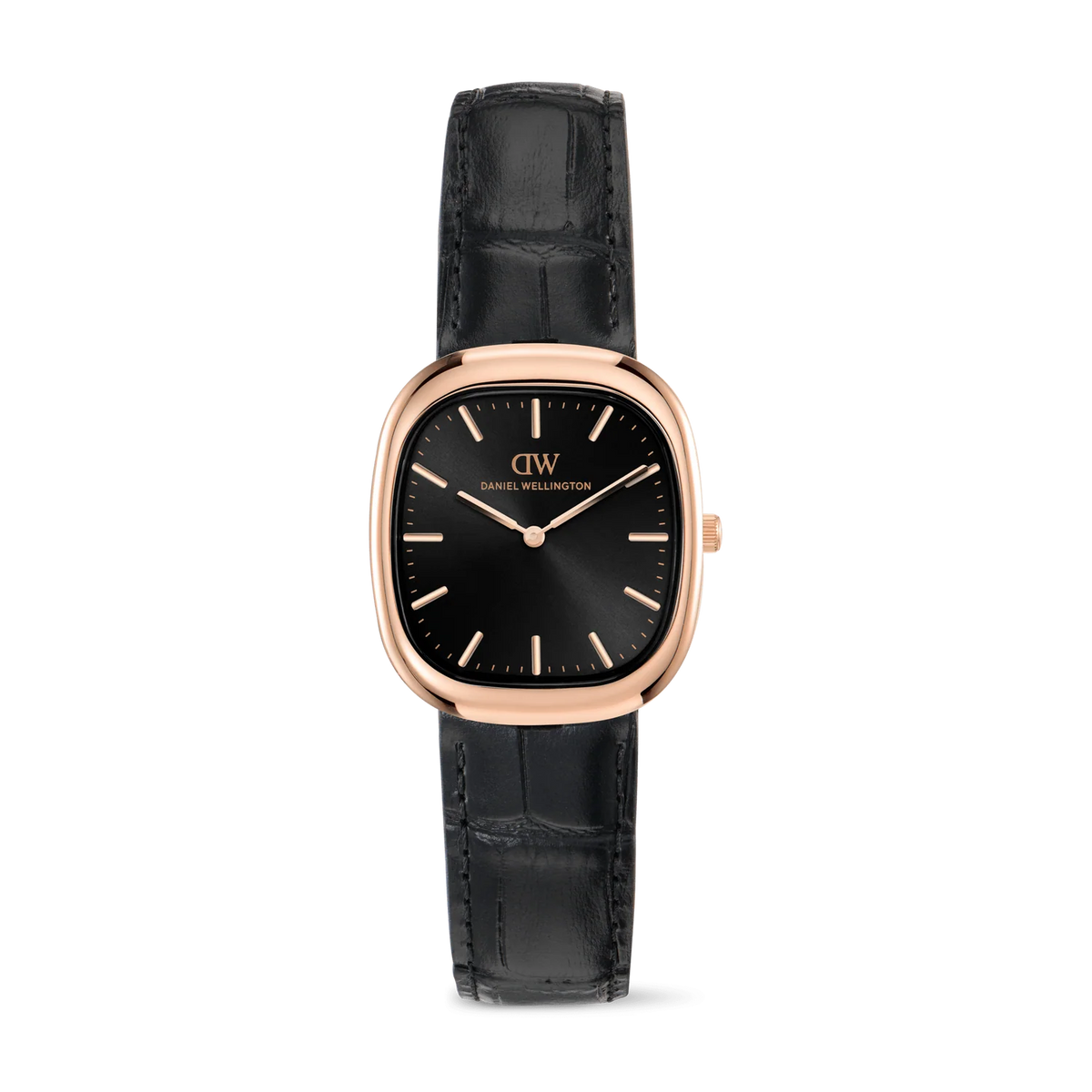 Daniel Wellington Cort DW00100987 – Orologio uomo rose gold quadrante nero cinturino pelle – CICCO Gioielleria