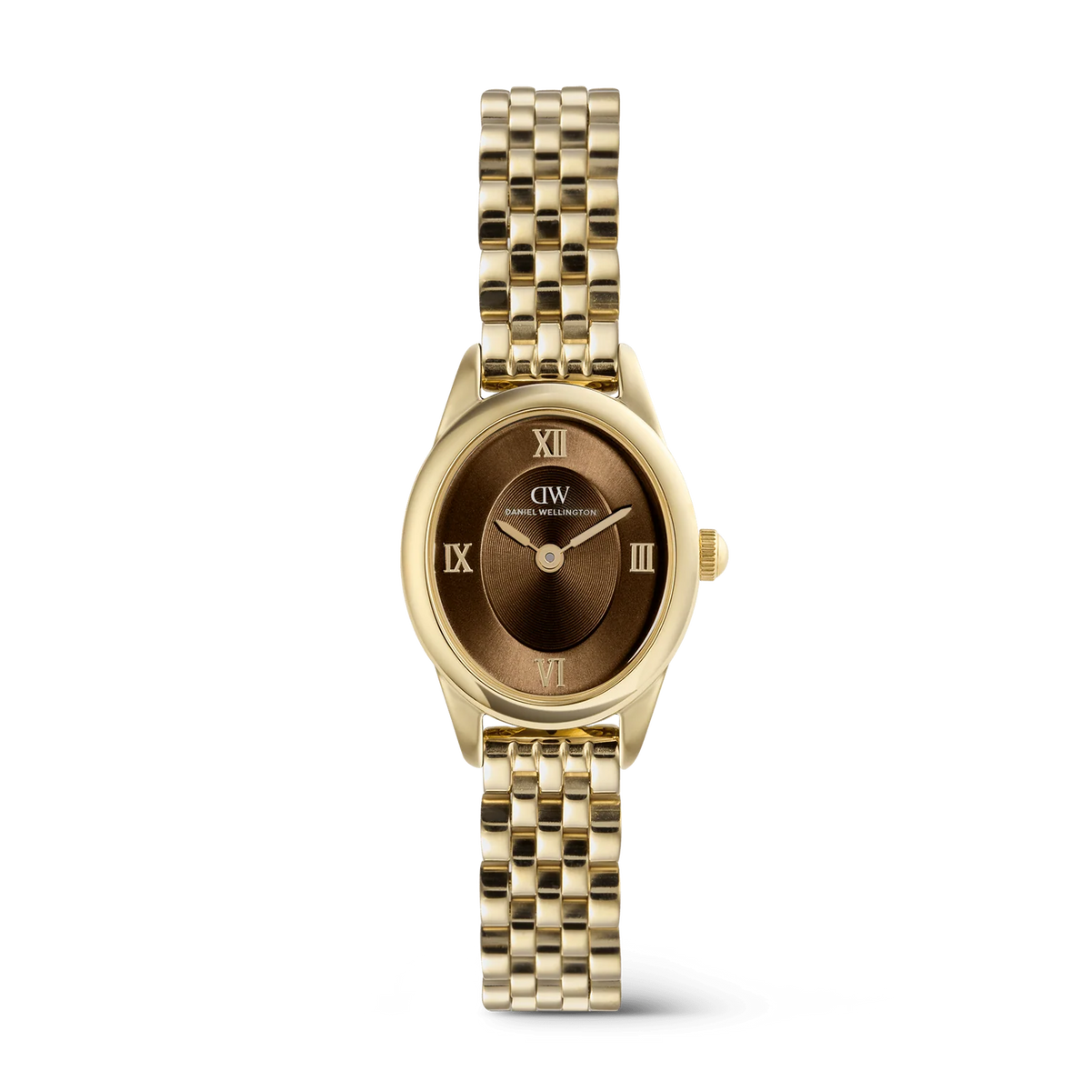 Daniel Wellington Ophelia Mini DW00101018 – Orologio donna ovale amber gold su sfondo neutro