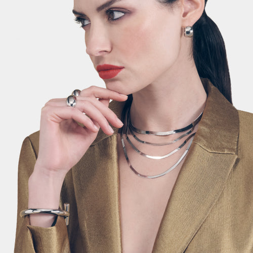 UNOAERRE ARGENTO - 6688 Collana in argento Herringbone