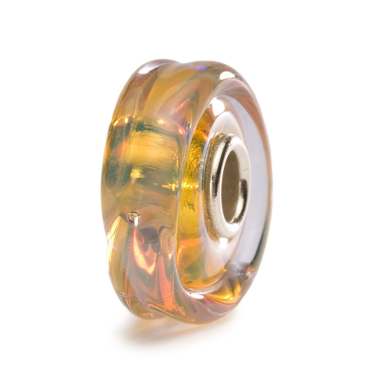 Trollbeads Luce Dorata TGLBE-10076 – Perla in vetro sfaccettato fuori produzione | Cicco Gioielleria