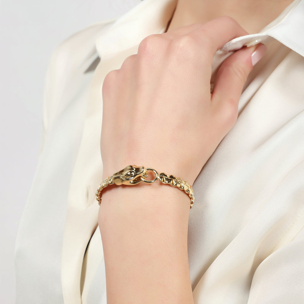 Bracciale con Testa di Serpente UNOAERRE - vista indossato - CICCO Gioielleria
