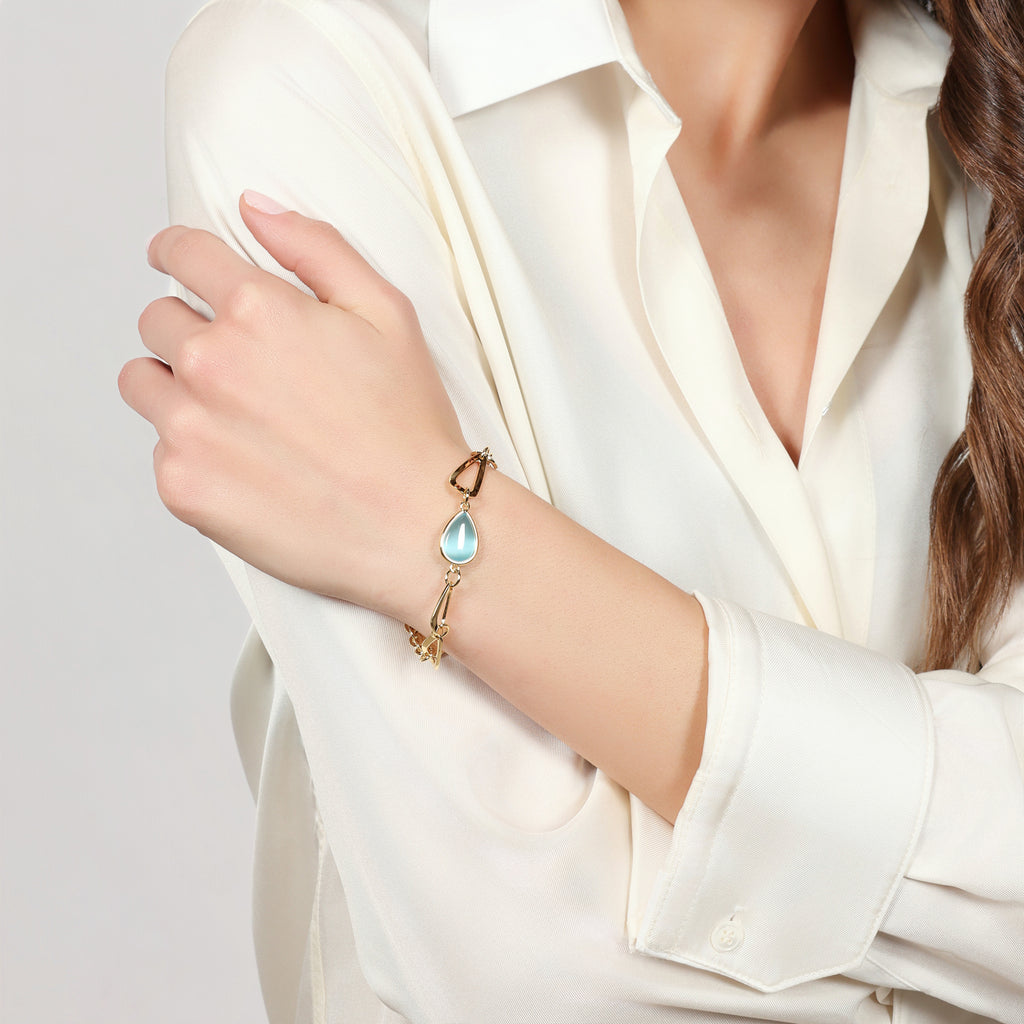 UNOAERRE - 2825 Bracciale Joya goccia azzurra