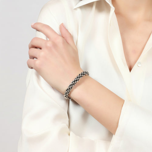 Bracciale Armella Argento UNOAERRE - dettaglio maglia armella argentata - CICCO Gioielleria