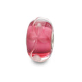 Trollbeads TGLBE-30048 Lampone – Bead in vetro sfaccettato rosa con incisioni floreali bianche – Trollbeads Day 2020