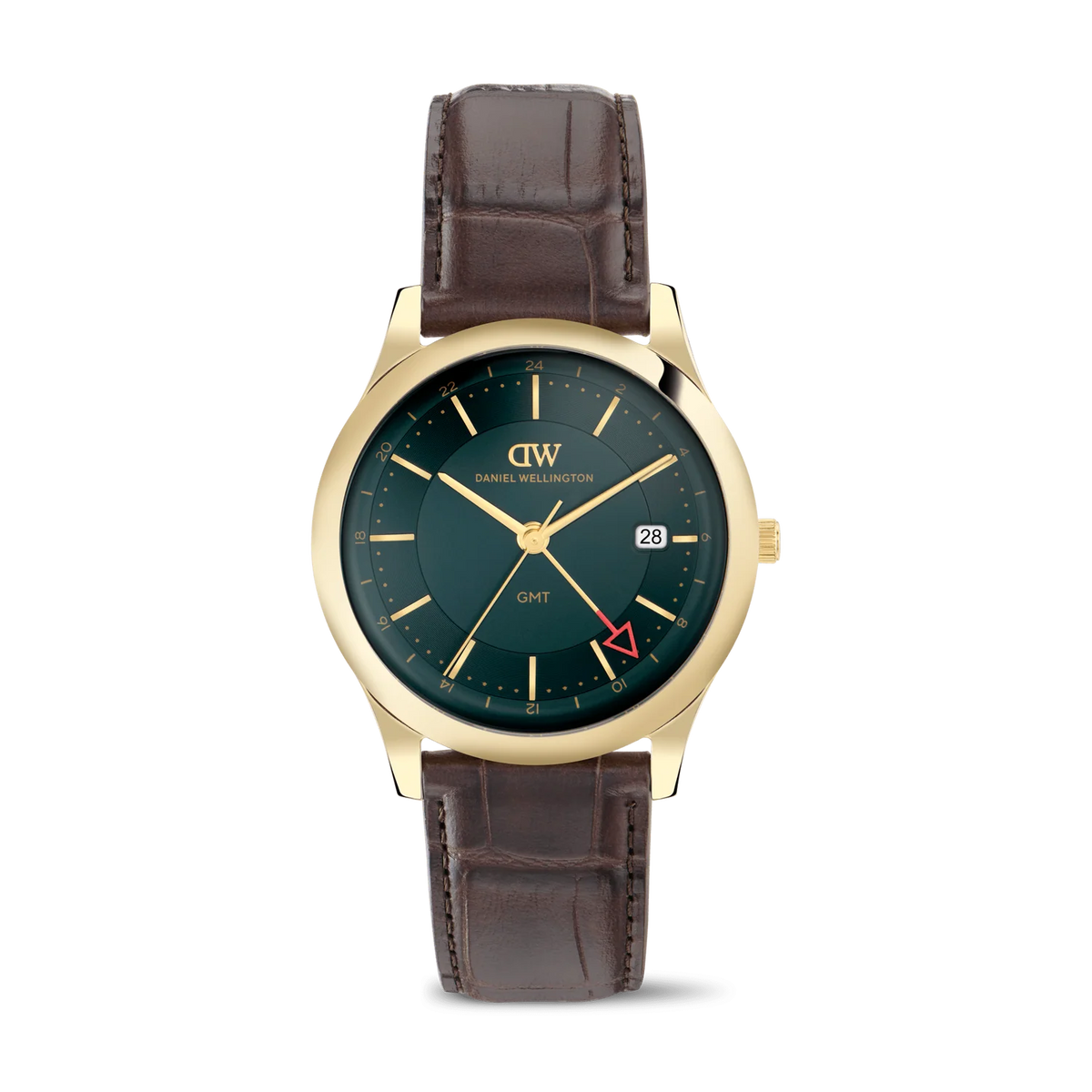 Daniel Wellington Pathfinder GMT DW00100974 – Orologio uomo GMT verde gold su sfondo neutro