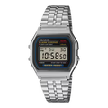 Casio Vintage A159WE-1EF – Orologio digitale retrò in acciaio inossidabile con display LCD e cinturino metallico