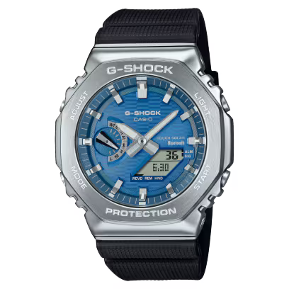 Casio G-SHOCK GBM-2100A-2B – Vista frontale – Cassa in acciaio con quadrante celeste – Cicco Gioielleria
