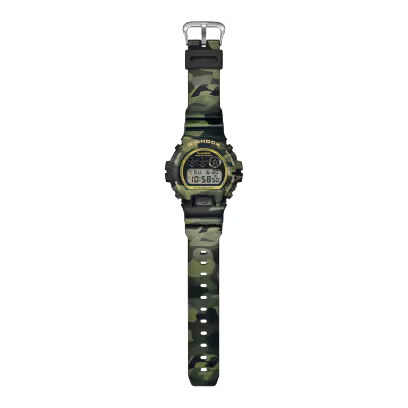 Casio G-SHOCK DW-6900CMG-3AER – Vista dall'alto – Orologio Bold Camo camouflage dorato da Cicco Gioielleria