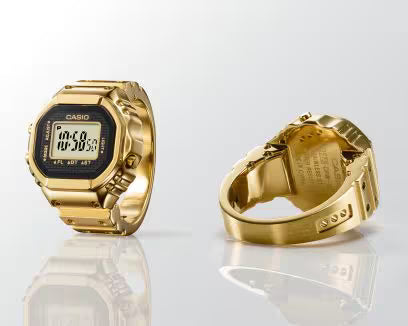 Casio G-SHOCK CRW-001G-9ER – Dettaglio struttura anello in metallo MIM finitura oro – CICCO Gioielleria