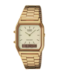 Casio Vintage AQ-230GA-9DM – orologio analogico-digitale total gold stile anni '80