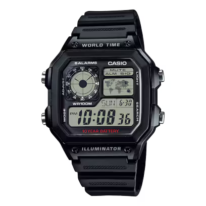 Casio Vintage AE-1200WH-1AVEF – Orologio multifunzione total black – CICCO Gioielleria