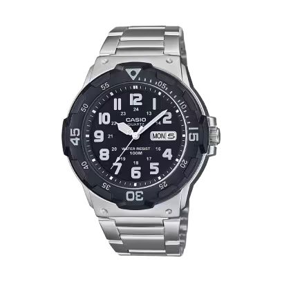 Casio Vintage MRW-200HD-1BVEF orologio analogico in acciaio con lunetta girevole da CICCO Gioielleria