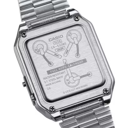 Casio Vintage CA-500WEBF1A vista laterale profilo cassa calcolatrice edizione speciale