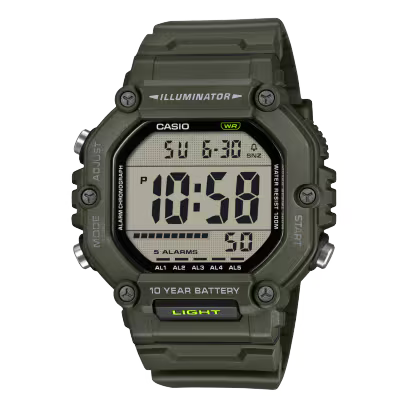 Orologio Casio Vintage AE-1600HX-3AVEF – Orologio digitale con doppio orario e retroilluminazione LED – da Cicco Gioielleria