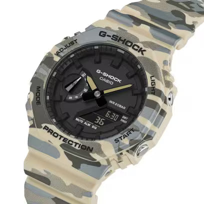 Casio G-SHOCK GA-2100CM-5A - Vista laterale lunetta e cinturino in resina bio-based | CICCO Gioielleria