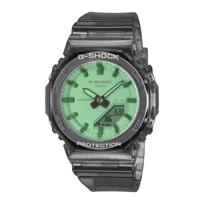 Casio G-SHOCK GMA-P2100SR-1A – orologio donna con vetro polarizzato cangiante, cassa e cinturino traslucidi