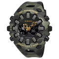 Casio G-SHOCK GA-V01CMG-3A – Vista frontale – Orologio Bold Camo camouflage dorato da Cicco Gioielleria