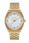 Nixon Time Teller A045-3004 | Orologio Unisex Oro/Bianco Quadrante Analogico 37mm Vista Frontale | Gioielleria CICCO
