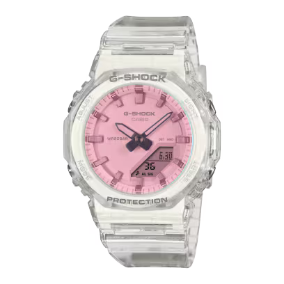 Casio G-Shock GMA-P2100SR-7AER – Orologio donna compatto con cassa traslucida e vetro cangiante