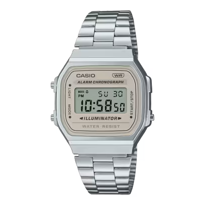 Orologio Casio Vintage A168WA-8AYES – Orologio digitale beige con retroilluminazione elettroluminescente – da Cicco Gioielleria