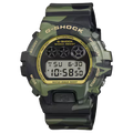 Casio G-SHOCK DW-6900CMG-3AER – Vista frontale – Orologio Bold Camo camouflage dorato da Cicco Gioielleria