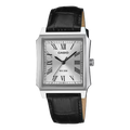 Casio MTP-B190L-7BVER – Orologio analogico vintage pelle nera quadrante bianco