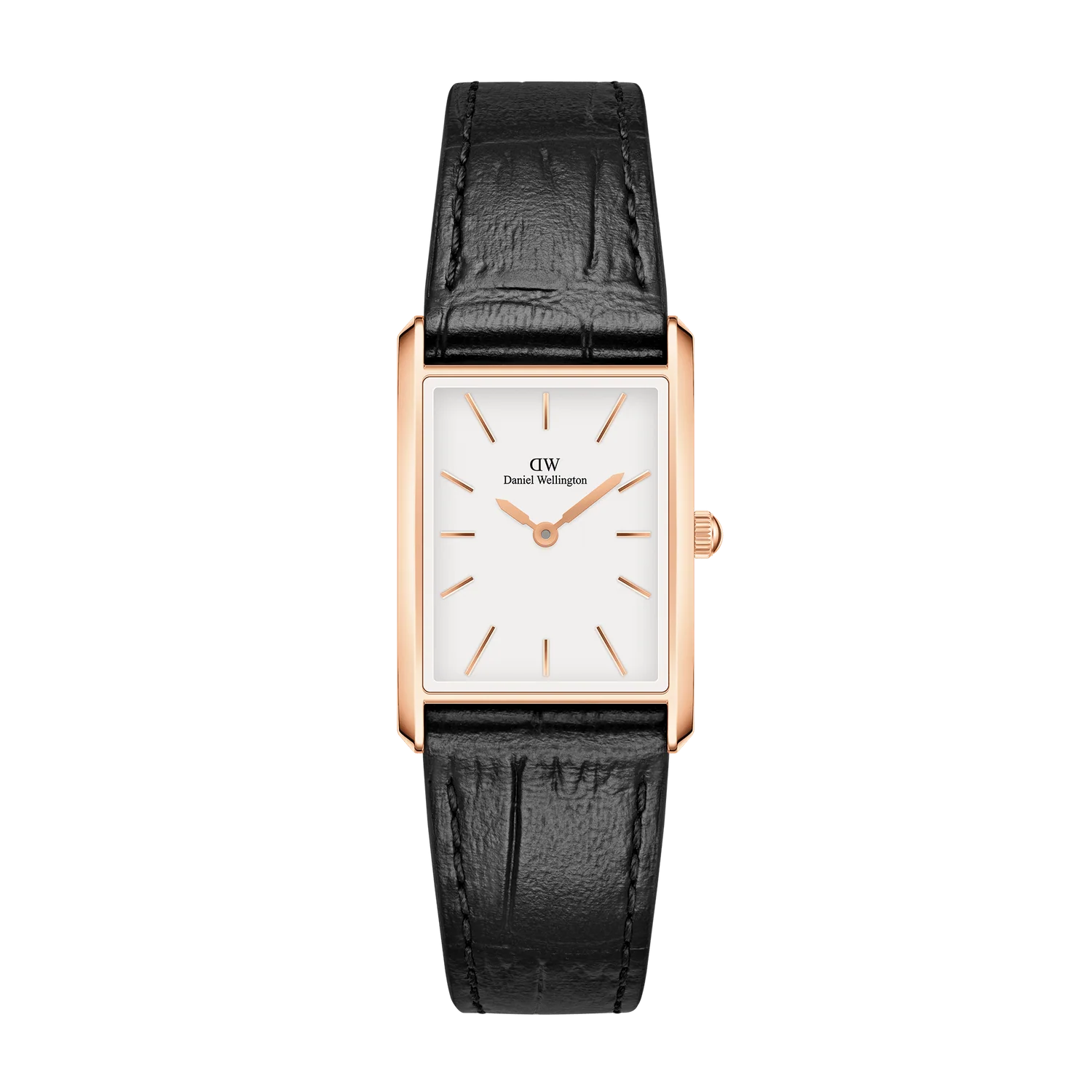 DW00100693 - Bound Black Crocodile Rose Gold