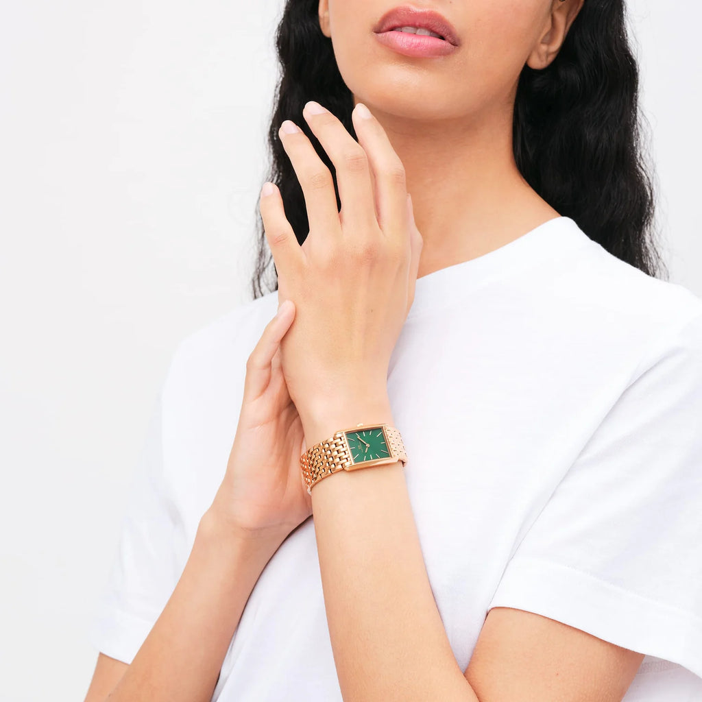 Daniel Wellington Bound 9-Link Emerald Sunray Rose Gold – Indossato – Orologio donna DW00100704