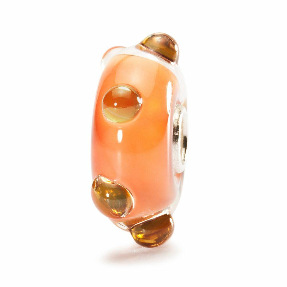 Trollbeads Opale di Fuoco TGLBE-10155 – Vista laterale – Bead raro in vetro di Murano da Cicco Gioielleria