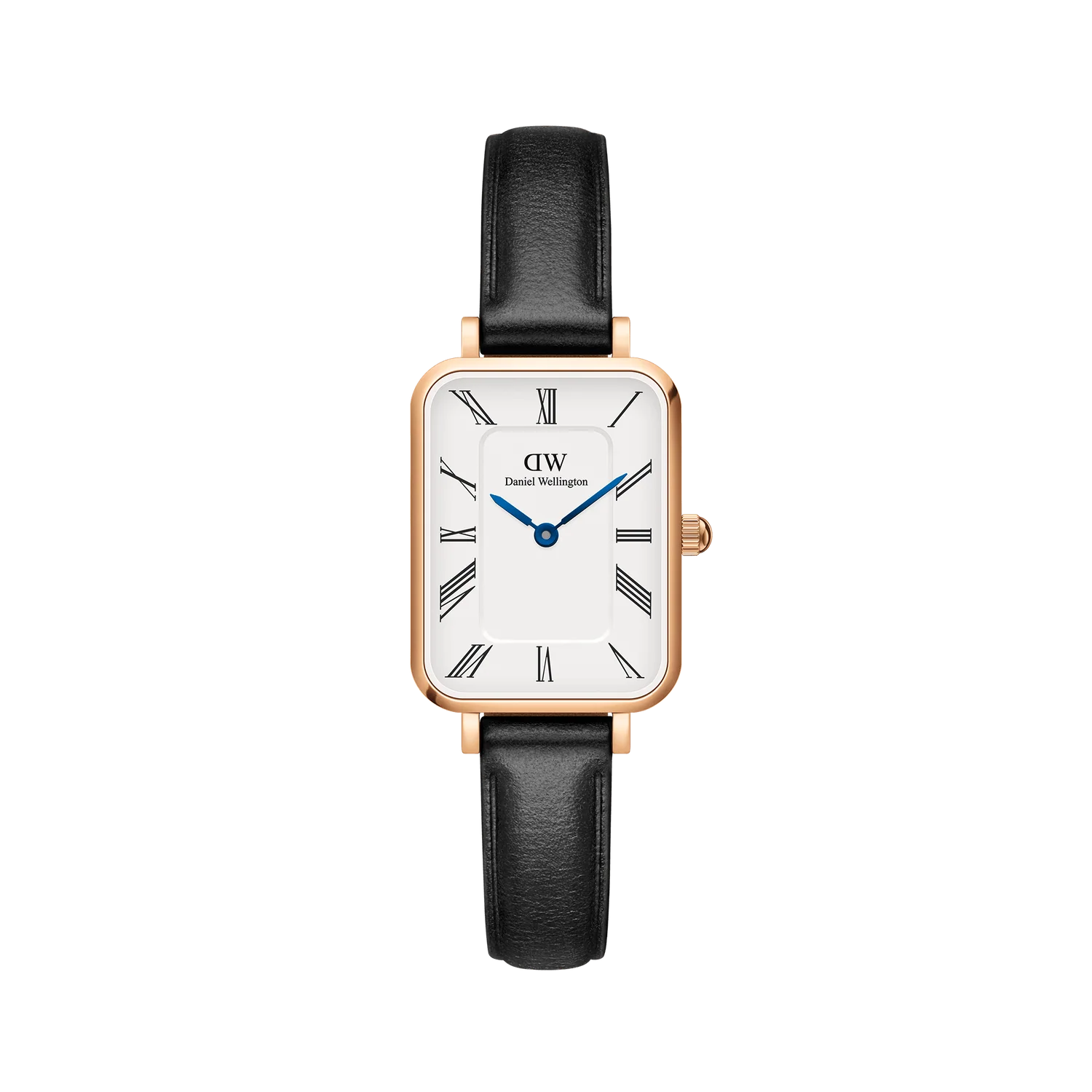 DW00100689 -Quadro Roman Numerals Sheffield Rose Gold
