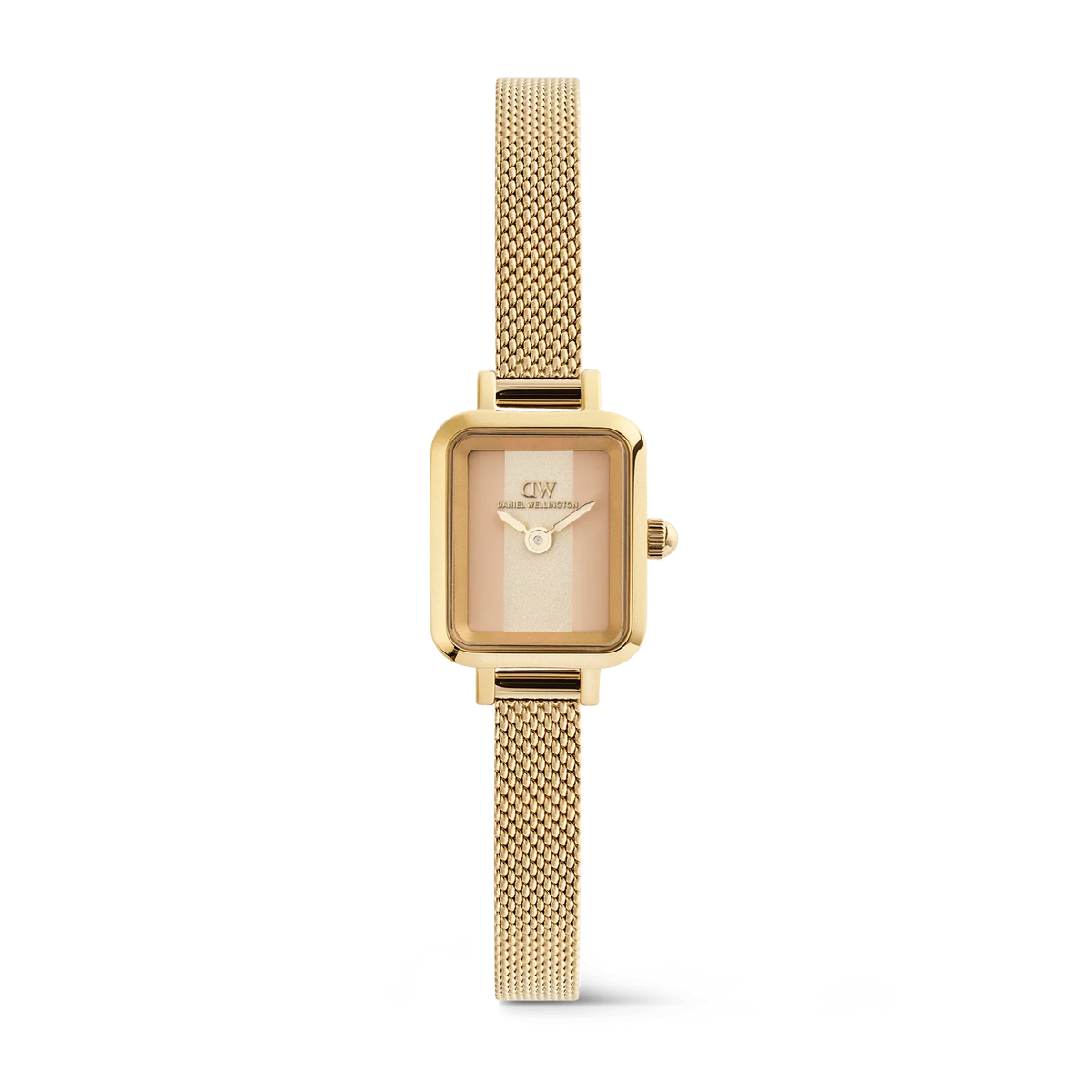 Daniel Wellington Quadro Mini DW00100961 – Orologio donna bracciale mesh oro su sfondo neutro