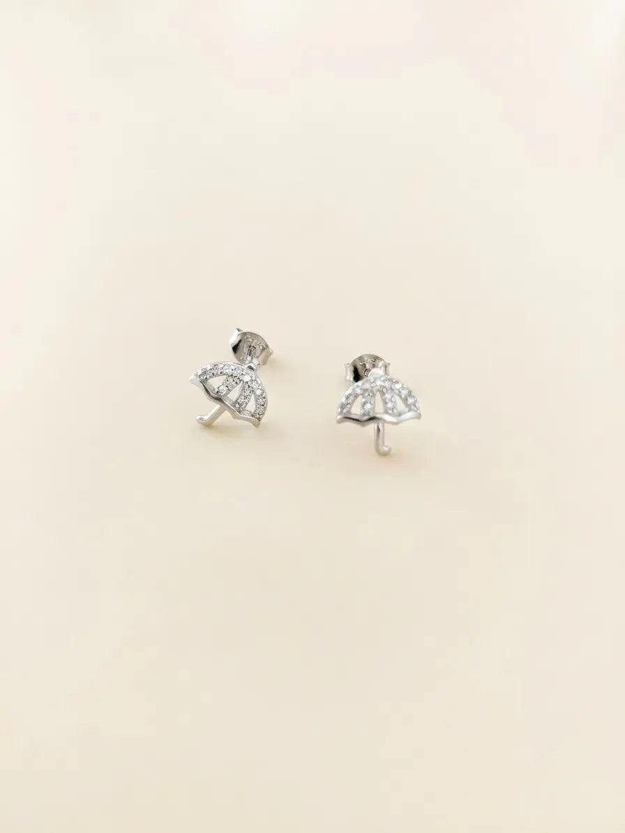 Orecchini a ombrello in argento 925 con zirconi OR0112, CICCO Gioielleria.