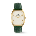 Daniel Wellington DW00100954 Marlon – Orologio uomo cassa cushion gold quadrante linen panna cinturino pelle verde croc da CICCO Gioielleria